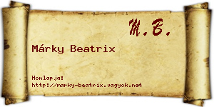 Márky Beatrix névjegykártya