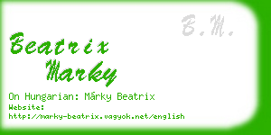 beatrix marky business card
